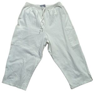 Fresh Produce Shite Cropped Pants Elastic Waistband Hip Pockets Adult Size S